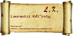 Laurentzi Károly névjegykártya