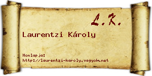 Laurentzi Károly névjegykártya
