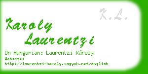 karoly laurentzi business card