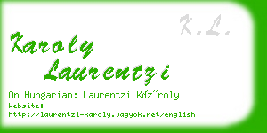 karoly laurentzi business card
